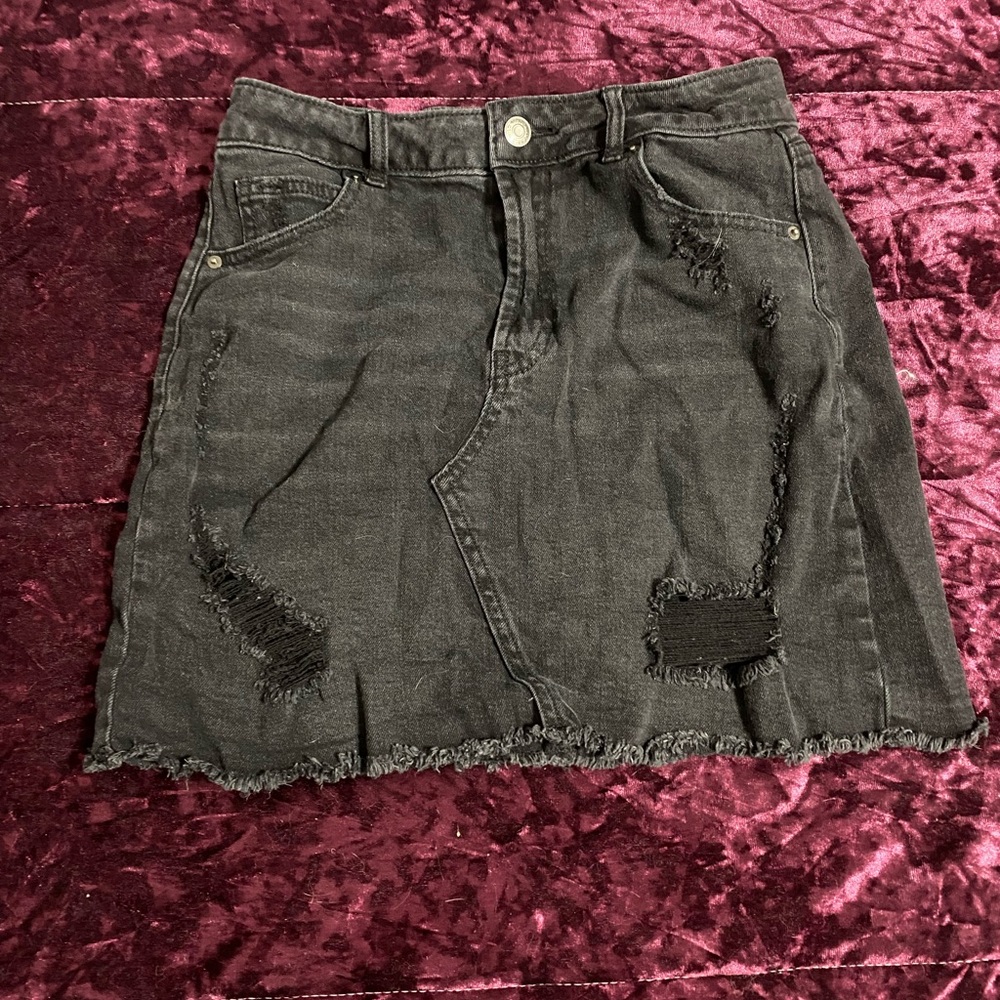 Wild fable black denim skirt